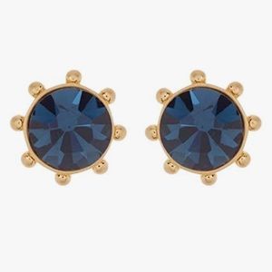 NIB Kate Spade New York Montana Blue Bezel Studs